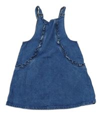 Modré riflové šaty s volánky Next 