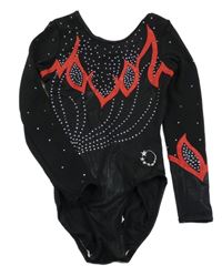 Černé cvičební body s kamínky a nášivkami 