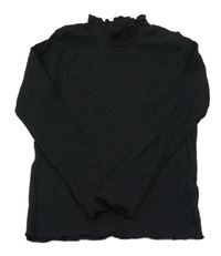 Čierne rebrované tričko Primark