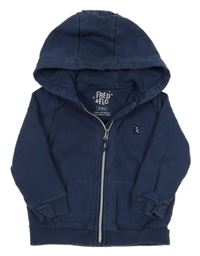 Tmavomodrá prepínaci mikina s dinosaurom a kapucňou F&F