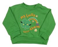 Zelená mikina so čtyřlístkem Primark