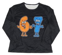 Čierne tričko s číslami