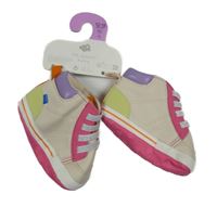 Nové - Pudrovo-ružové koženkové cápačky Primark vel. 21