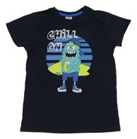 Tmavomodré tričko s příšerkou Kiki&Koko