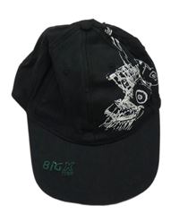 Černá plátěná kšiltovka s bagrem 