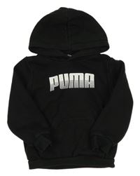 Černá miikina s logem a kapucí Puma