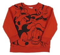 Červená mikina s Mickeym a kamarády George