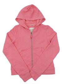 Nové - Ružová prepínaci crop mikina s kapucňou Tom Tailor