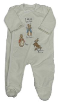 Bílý fleecový overal Petter Rabbit 