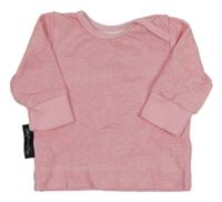 Ružová melírovaná bodkovaná í mikina