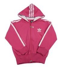 Tmavoružová prepínaci mikina s kapucňou Adidas