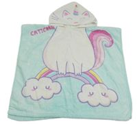 Mátová froté pončo osuška s kočičkou -jednorožec a kapucňou HELLO SUMMER