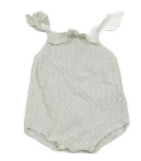 Smetanové ažurové pletené body s volánky ZARA