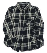 Černo-smetanová kostkovaná halenka Katja Retsin