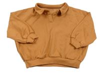 Medová oversize mikina s golierikom George