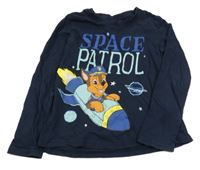 Tmavomodré tričko s PAW PATROL - Chase nickelodeon