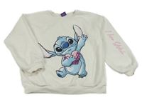 Smotanová mikina so Stitchem s flitrami Disney