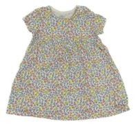 Smotanové šaty s kvietkami F&F