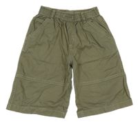 Khaki plátenné kraťasy C&A