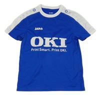 Safírovo-bílý funkční dres s logem a číslem JAKO