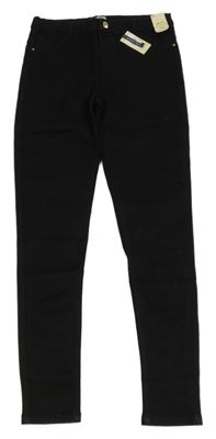 Nové - čierne molly high rise super stretch rifle RIVER ISLAND