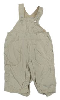 Smetanové plátěné laclové podšité kalhoty H&M