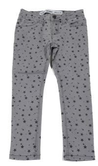Šedé skinny teplákové rifle s hvězdičkami Denim Co.
