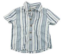 Bielo-modrá pruhovaná košeľa Primark