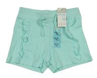 Tyrkysové bavlnené kraťasy s volánikmi Primark