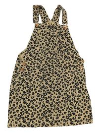 Béžové rifľové na traké šaty s leopardím vzorom M&S