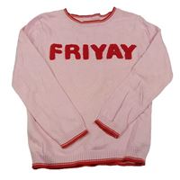 Ružový sveter s nápisom Primark