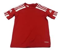 Červené sportovní funkční tričko s logem Adidas