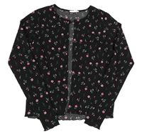Čierny kvetovaný cardigan Primark