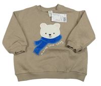 Nové - Hnědá mikina s medvědem H&M