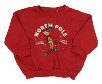 Červená oversize mikina so sobom George