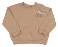 Staroružová mikina s výšivkami květů George