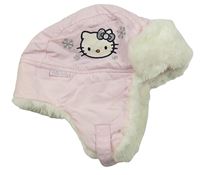 Růžová šusťáková beranice s Hello Kitty H&M