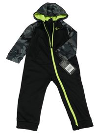 Nové - Černo-army thermo kombinéza s kapucňou Nike