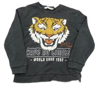 Antracitová mikina s tigrom H&M