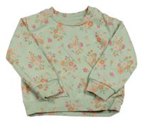 Zelená kvetovaná mikina Nutmeg