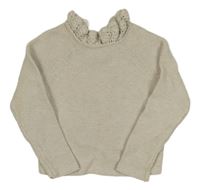 Béžový sveter s golierikom Next