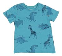 Modré tričko se zvířaty C&A