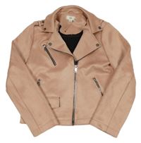 Růžový semišový crop křivák River Island