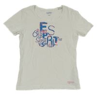 Smotanové tričko s nápisom Esprit