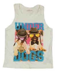 Smotanové tielko so psy Kiki&Koko