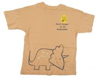 Nové - Oranžové tričko s dinosaurem George