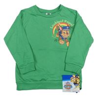 Nové - Zelená mikina s Paw Patrol a duhou Dunnes