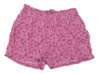 Fuchsiové kvetované ľahké kraťasy Primark