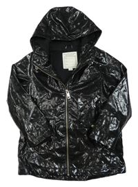 Černá nepromokavá podzimní bunda s kapucí River Island