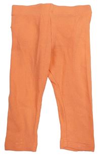 Oranžové žebrované legíny s volánky F&F